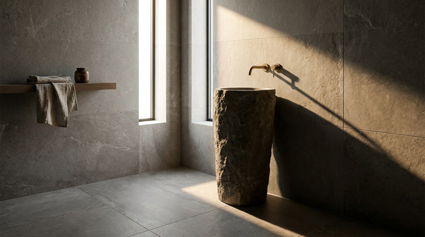Stone look tiles by Marmoré