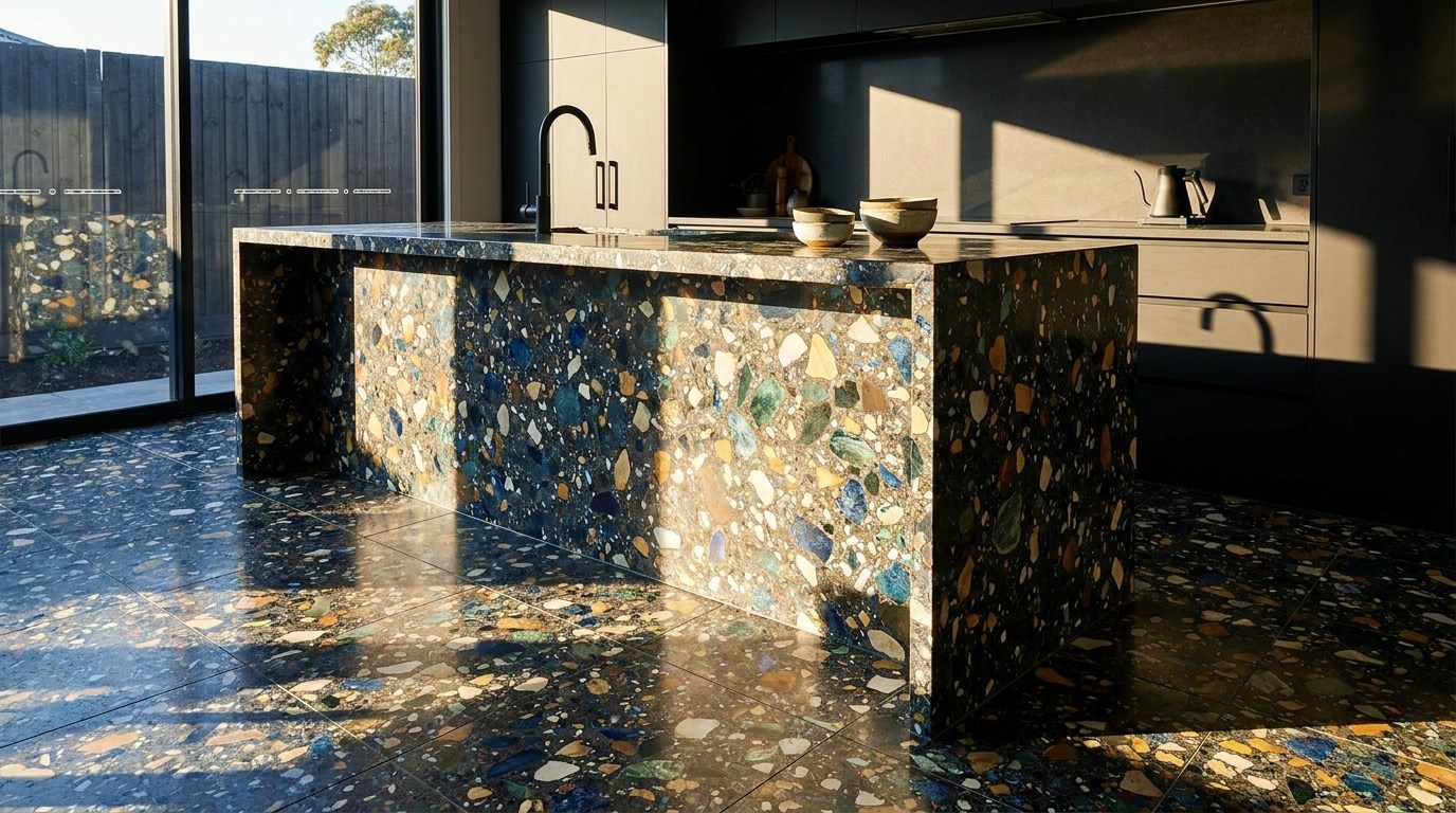 Terrazzo look tiles by Marmoré