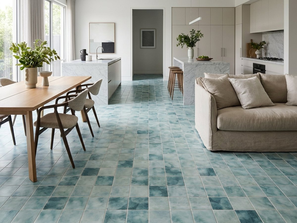 Penta Crystal Turquoise in a room