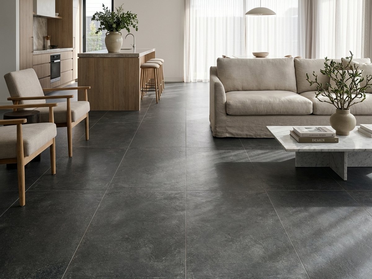 Pietra Nera Naturale in a room
