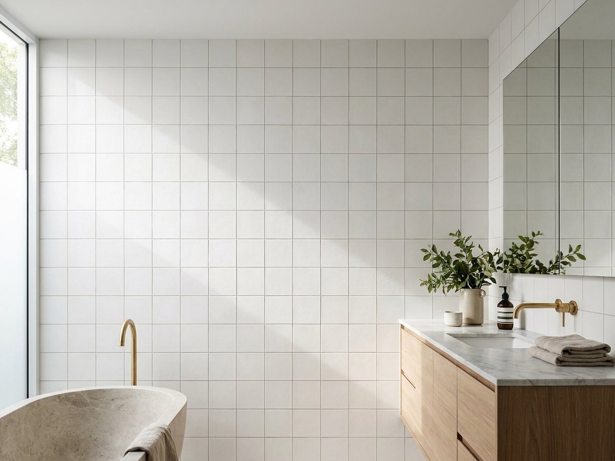 Precious Brick White Hexagon in a room