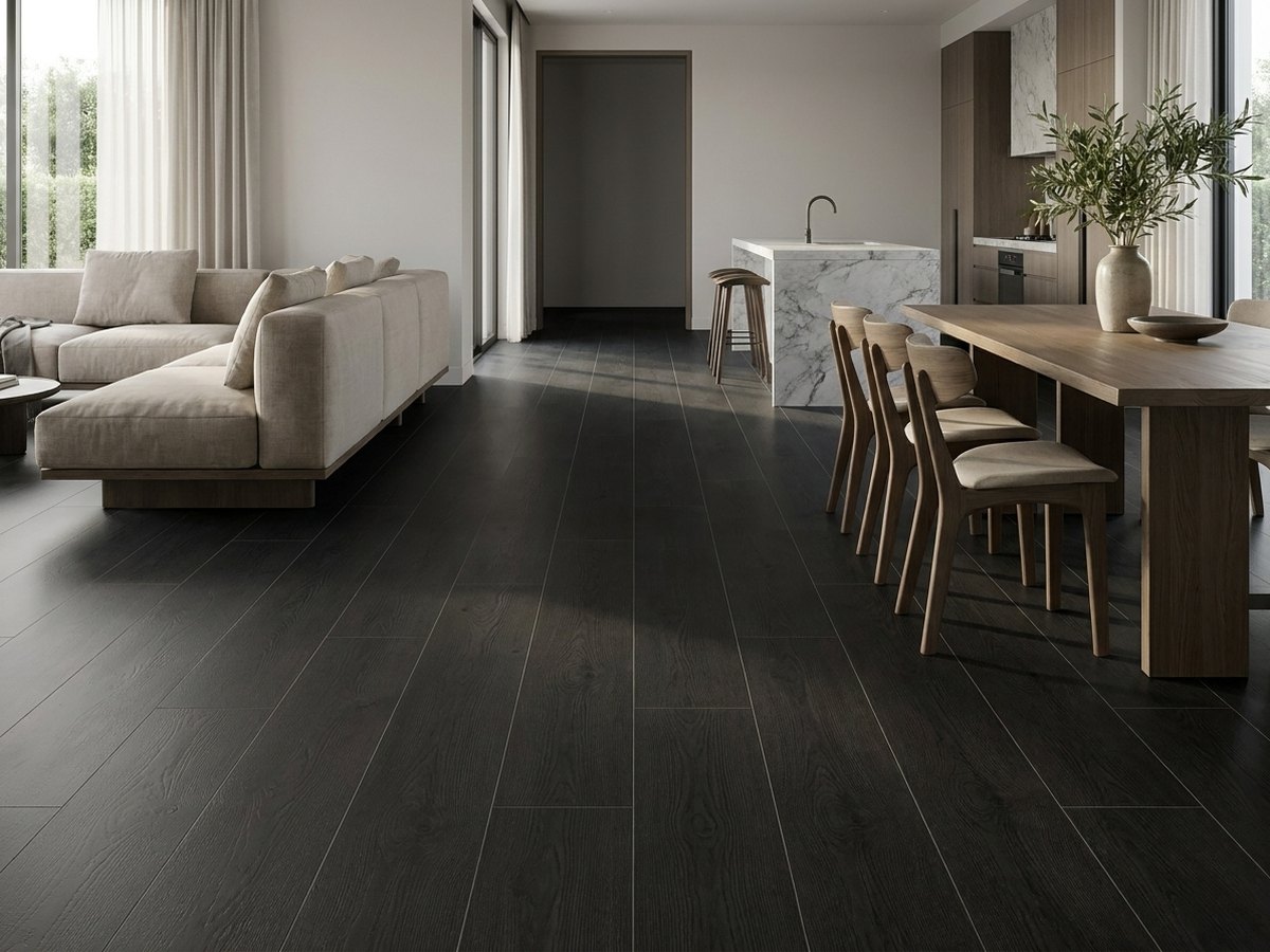 Sugi Ban Wood Kuro Black in a room